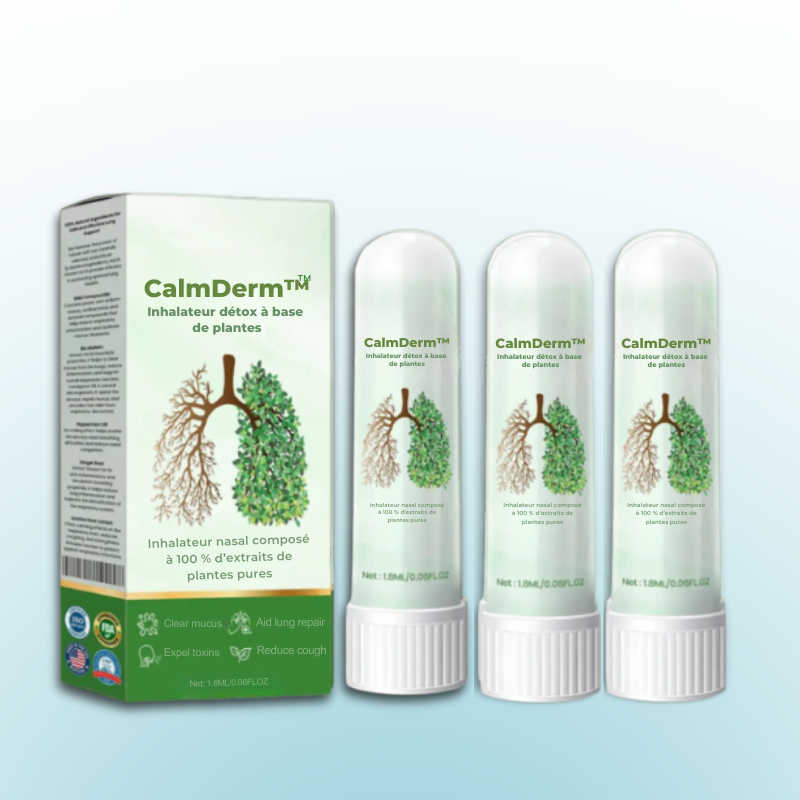 CalmDerm™ | Respirez librement en 15 minutes – élimine jusqu’à 97 % des toxines pulmonaires.